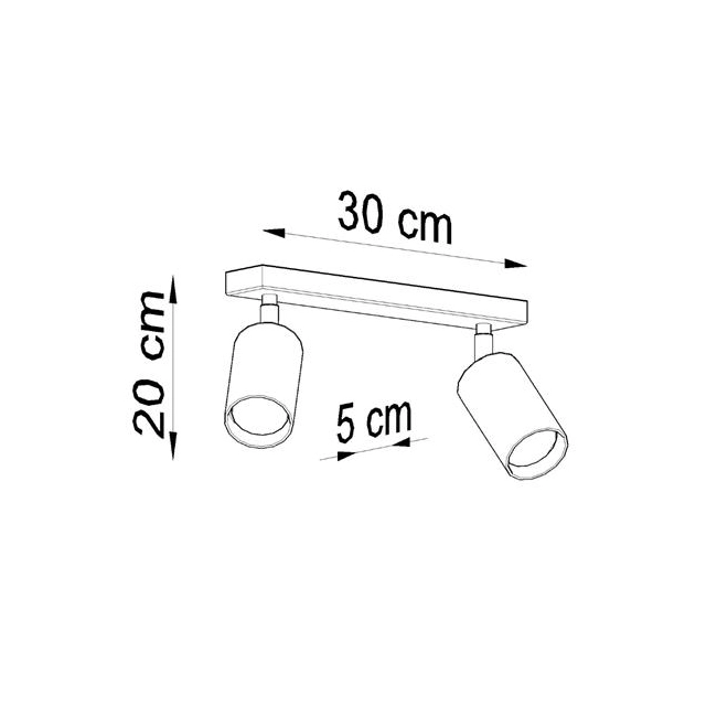 Plafon BERG 2 naturalne drewno-150087