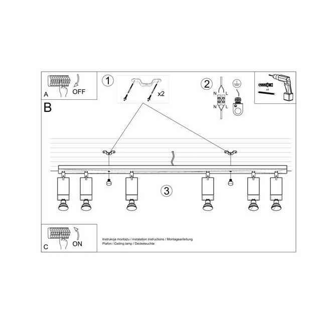 Plafon RING 4L chrom-150160