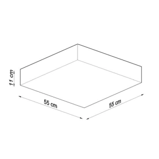 Plafon HORUS 55 szary-151511