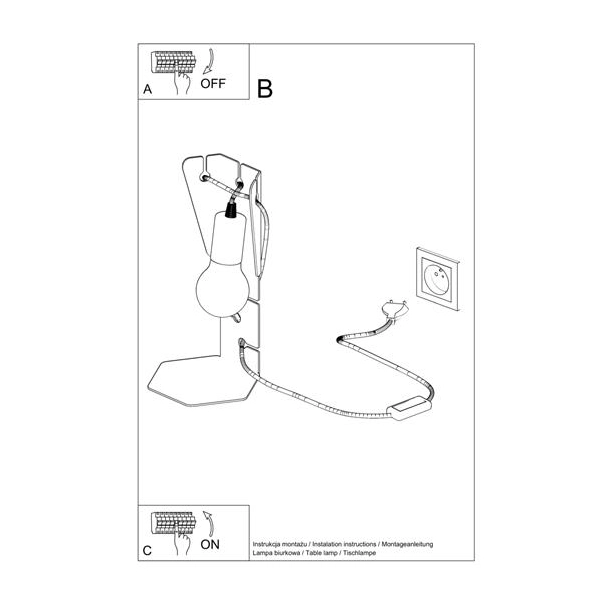 Lampa biurkowa ARBY biała-151216