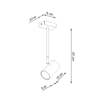 Plafon NORANO czarny-152686