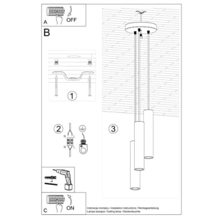 Lampa wisząca LAGOS 3P czarny-152729