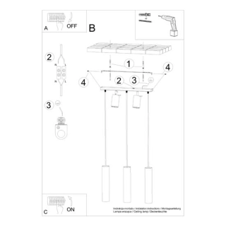 Lampa wisząca RING 3 biały-152881