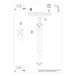 Lampa wisząca SULA 3P naturalne drewno-152905