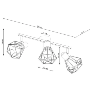 Plafon ARTEMIS 3 czarny-152958