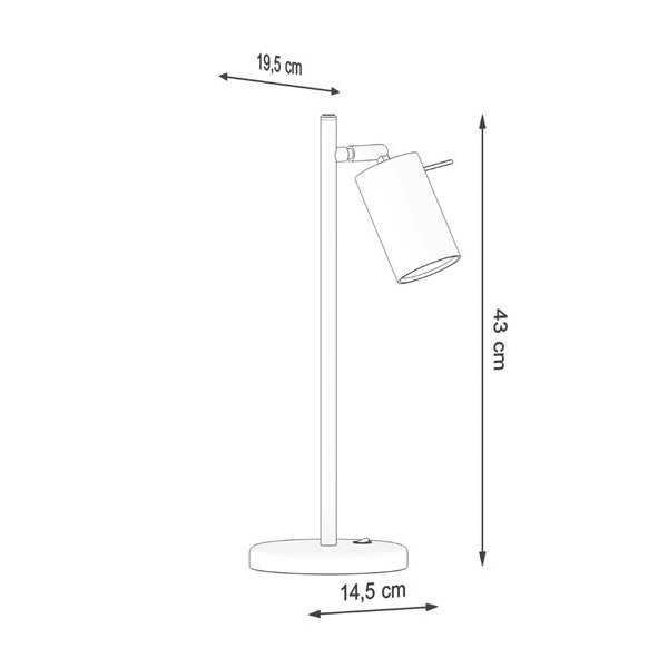 Lampa biurkowa RING czarna-152821