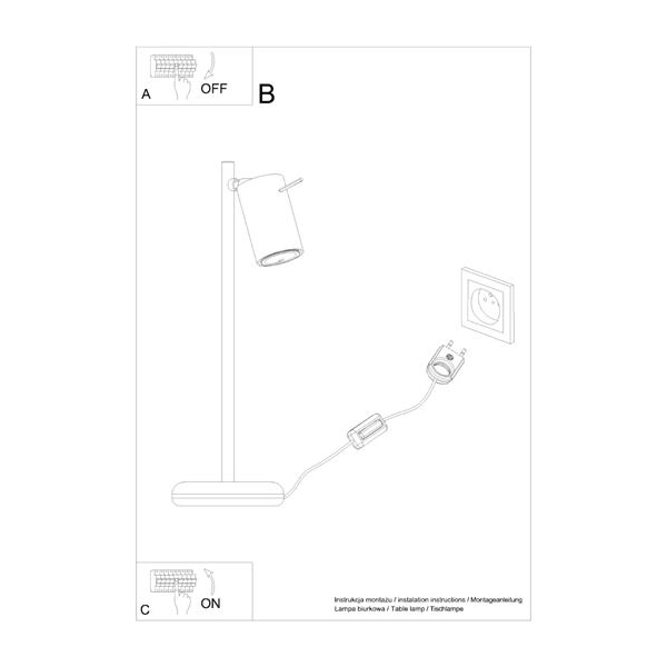 Lampa biurkowa RING czarna-152822