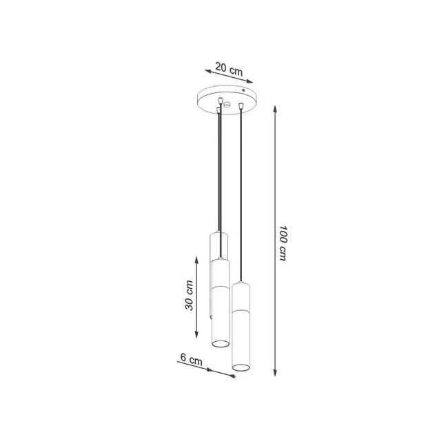 Lampa wisząca PABLO 3P czarna-152201