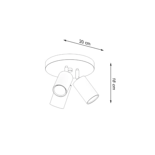 Plafon RING 3P biały-152209