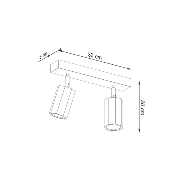 Plafon ZEKE 2 dąb-152314