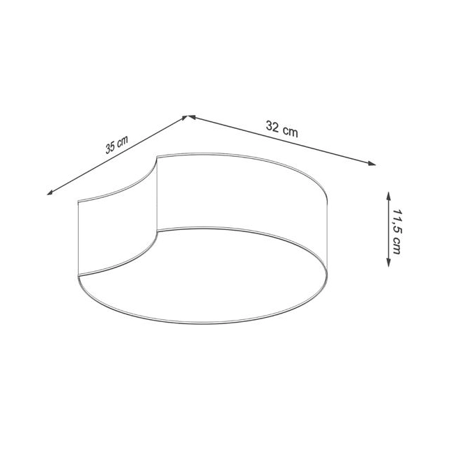 Plafon CIRCLE 1 biały-152476