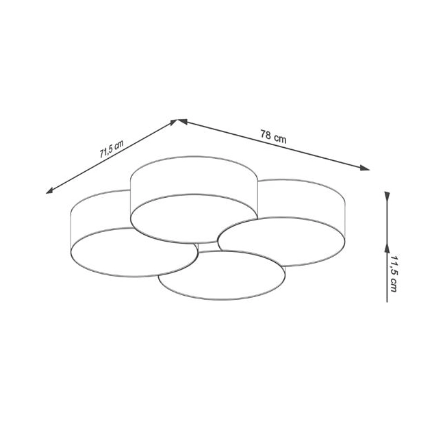 Plafon CIRCLE 4 biały-152500