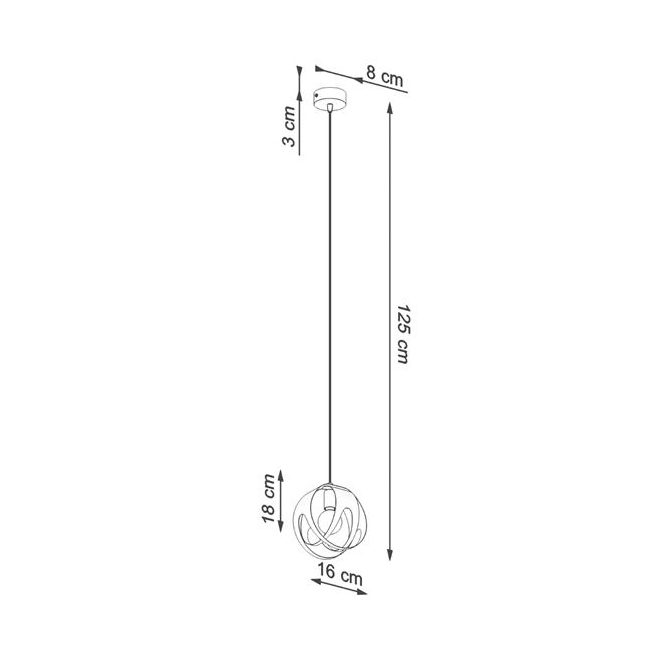 Lampa wisząca TULOS 1 biała-152760