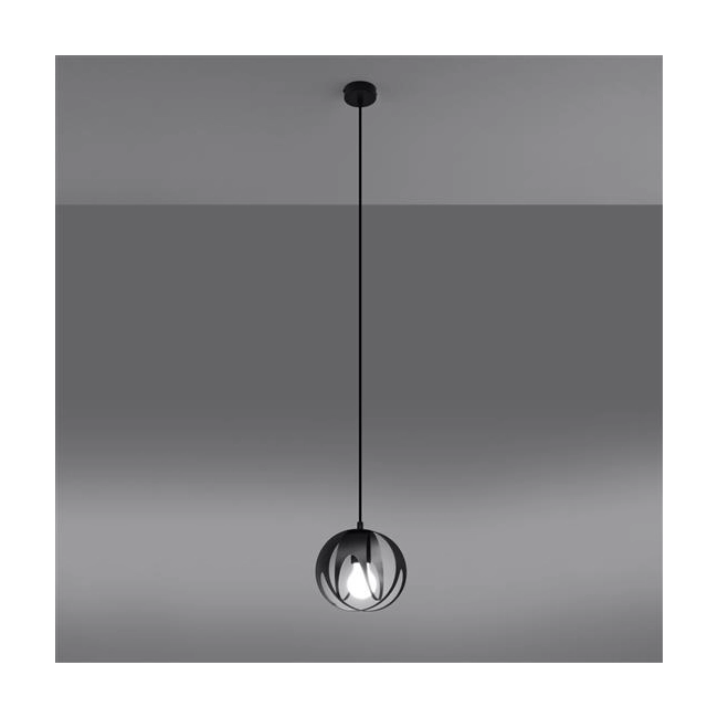 Lampa wisząca TULOS 1 czarna-152790