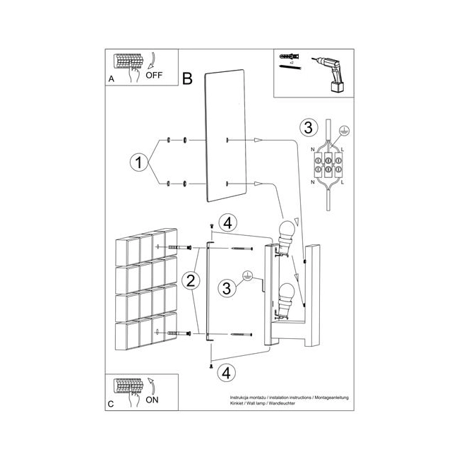 Kinkiet LAPPO naturlane drewno-152847