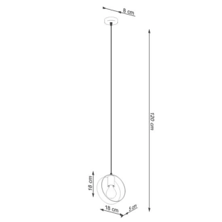 Lampa wisząca TITRAN 1 biała-153228