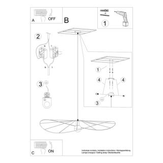 Lampa wisząca ESKOLA 110 czarna-153447