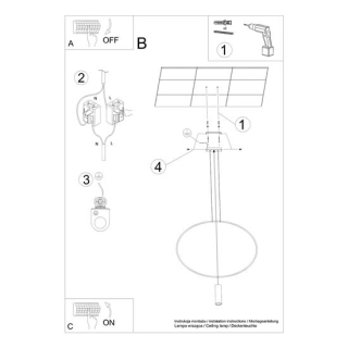 Lampa wisząca HOLAR 1 czarna-153488