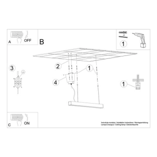 Lampa wisząca PINNE 67 czarna 3000K-153540