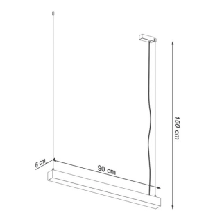 Lampa wisząca PINNE 90 biała 4000K-153835