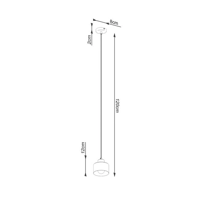 Lampa wisząca SAVAR 1 czarna-153183