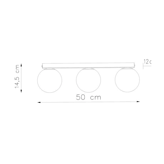 Plafon YOLI 3 czarny-153362