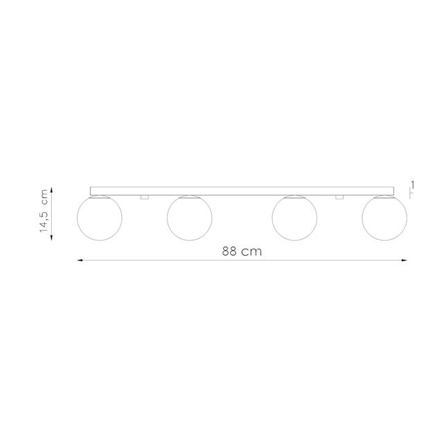 Plafon YOLI 4 czarny-153370