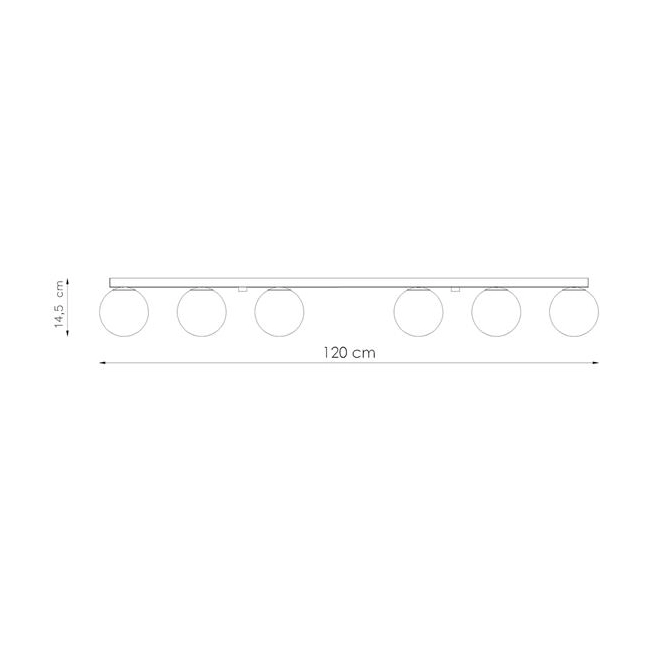 Plafon YOLI 6 czarny-153378