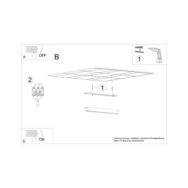 Plafon PINNE 67 szary 3000K-153730