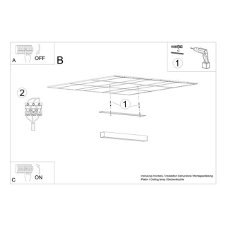 Plafon PINNE 90 biały 4000K-154008