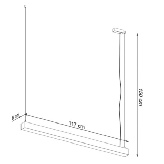 Lampa wisząca PINNE 117 czarna 4000K-154115