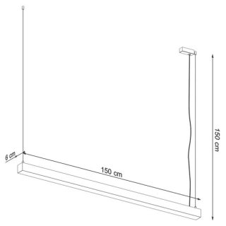 Lampa wisząca PINNE 150 biała 4000K-154363