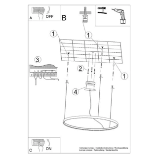 Żyrandol RIO 55 czarny LED 4000K-154720