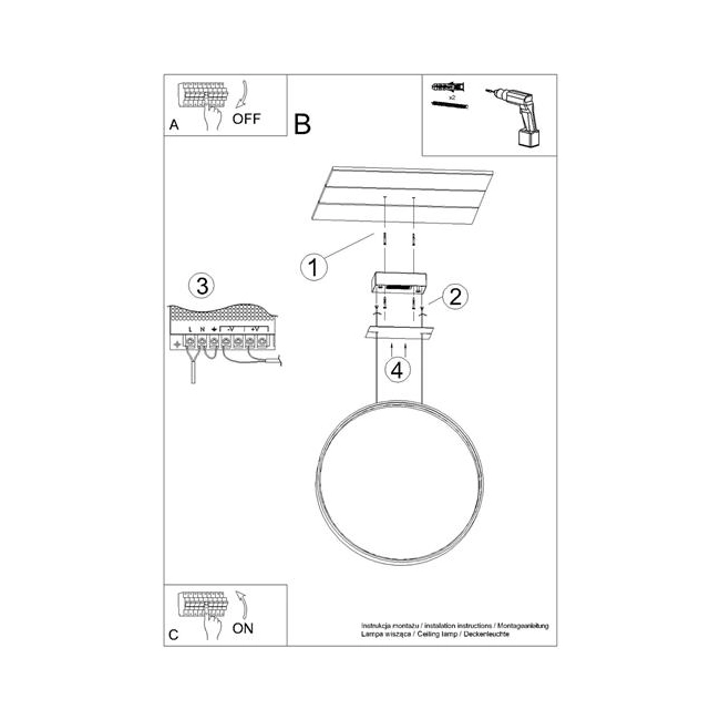 Lampa wisząca RIO 55 biały LED 3000K-154826