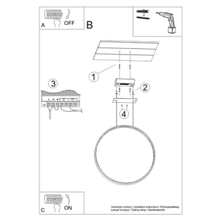 Lampa wisząca RIO 110 złota LED 4000K-155524