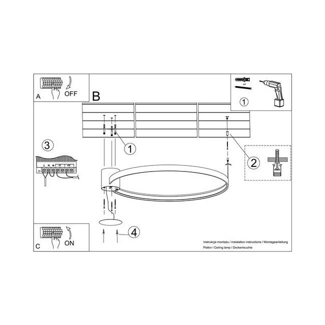 Plafon RIO 110 biały LED 4000K-155122