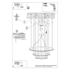 Żyrandol RIO 3 55/78/110 biały LED 4000K-156553