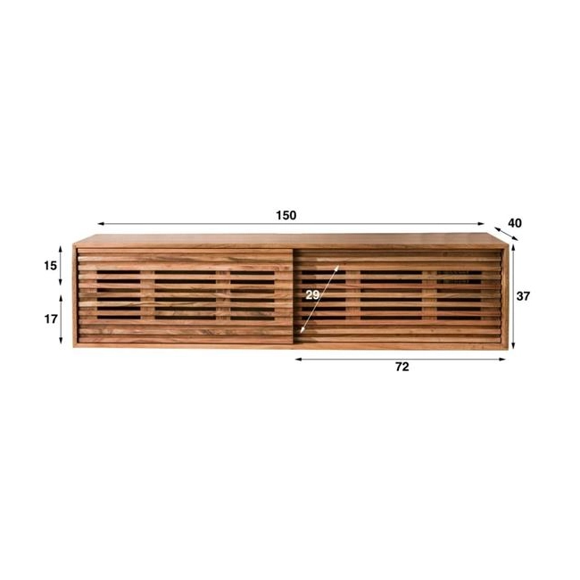 SZAFKA SCIENNA RTV ENGIN 150X40 CM AKACJA-156565