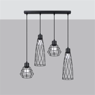 Lampa wisząca SUBA 4L czarna-157946