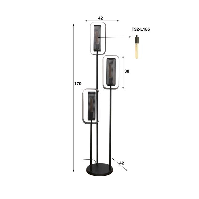 LAMPA STOJĄCA OGGI CZARNA-157261