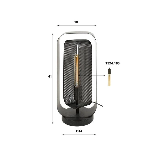 LAMPA STOŁOWA OGGI CZARNA-157308