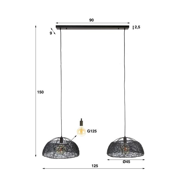 LAMPA WISZĄCA JUILLET CZARNY-157401