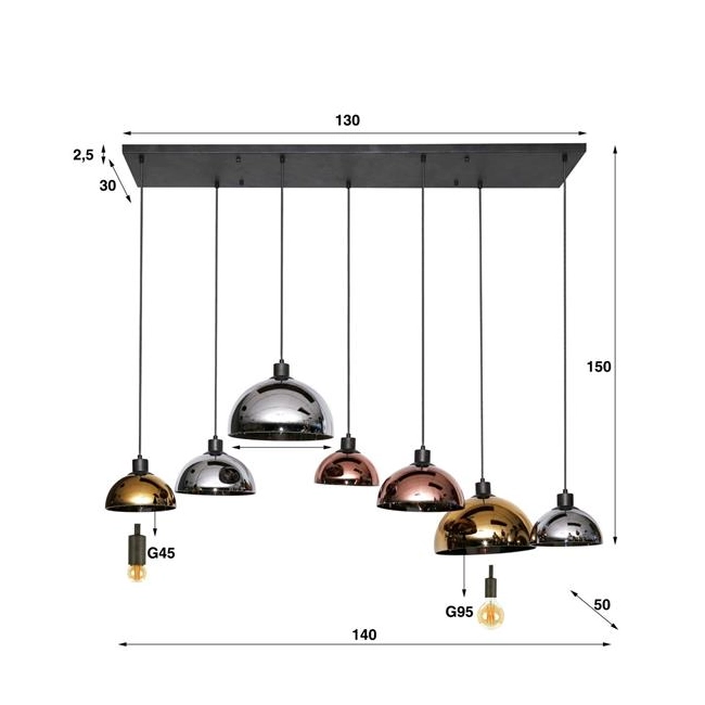 LAMPA WISZĄCA NOTTE CZARNA III-157475