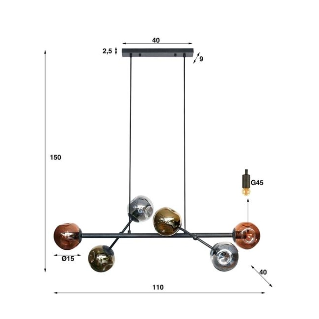 LAMPA WISZĄCA TUTTO CZARNA-157498