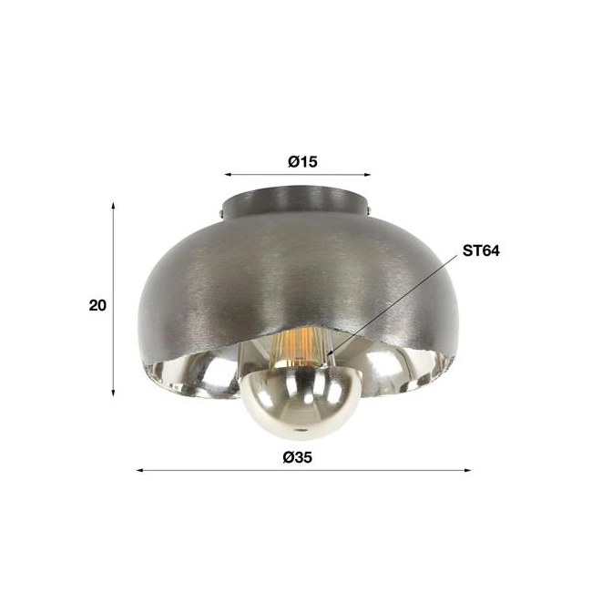 LAMPA SUFITOWA MOLTO METAL II-157516