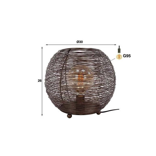 LAMPA STOŁOWA AMICO 30 CM CZARNA-157705