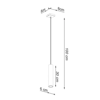 Lampa Wisząca LAGOS 1 złoty połysk-158217