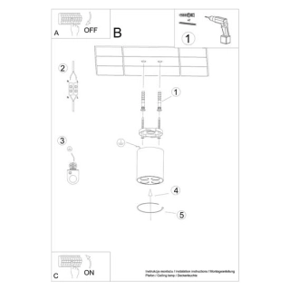 Plafon ZOE czarny LED-158304