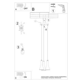 Lampa wisząca REA 3P beton-158376