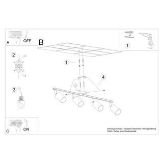 Plafon LEMMI 4L biały-158384